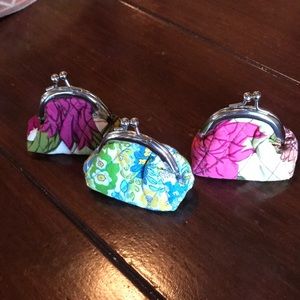 Vera Bradley coin purse trio